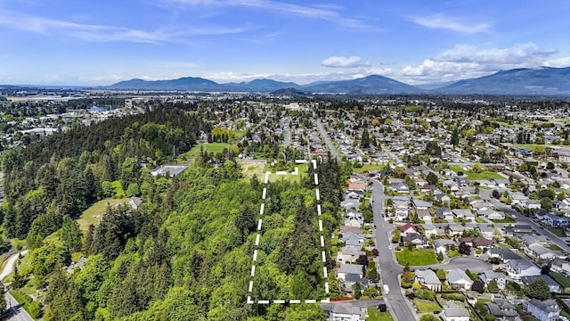 1418 E Blackburn Rd, Wa, WA 98274 - aerial view of residential area featuring a mountainous background