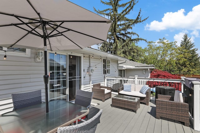 1007 S Bowdish Rd, Spokane Valley, WA 99206 - wooden terrace featuring outdoor lounge area