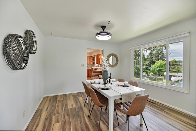 2033 S Rebecca St, Spokane, WA 99223 - dining room featuring baseboards and wood finished floors