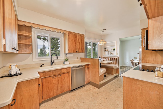 2033 S Rebecca St, Spokane, WA 99223 - kitchen featuring dishwasher, a sink, light countertops, and light flooring