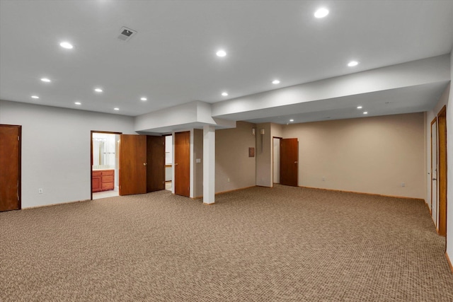 30915 N Chipmunk Rd, Chattaroy, WA 99003 - finished below grade area featuring recessed lighting and light colored carpet