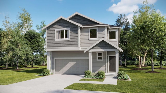 3029 S Coulter Ln, Spokane Valley, WA 99037 - craftsman-style house featuring a garage, a front lawn, and concrete driveway