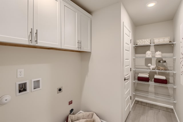 3029 S Coulter Ln, Spokane Valley, WA 99037 - washroom featuring electric dryer hookup, cabinet space, hookup for a washing machine, recessed lighting, and baseboards