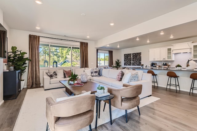3029 S Coulter Ln, Spokane Valley, WA 99037 - living room with light wood-type flooring and recessed lighting