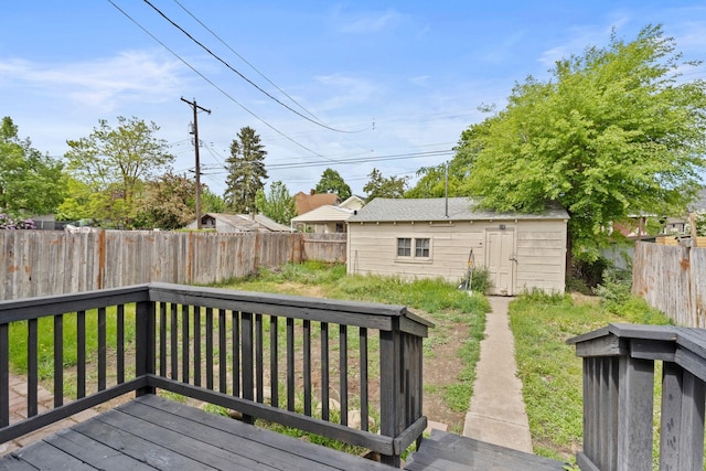 2212 W Gardner Ave, Spokane, WA 99201 - deck featuring a fenced backyard and an outbuilding