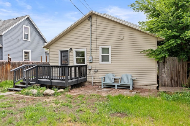 2212 W Gardner Ave, Spokane, WA 99201 - back of property featuring a wooden deck and fence