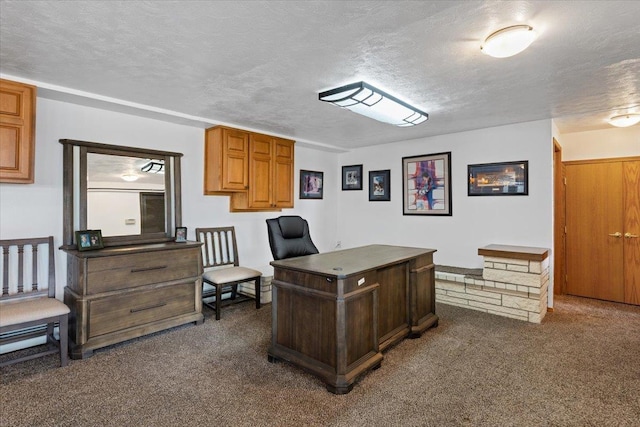 2311 W Wedgewood Ave, Spokane, WA 99208 - home office with dark carpet and a textured ceiling