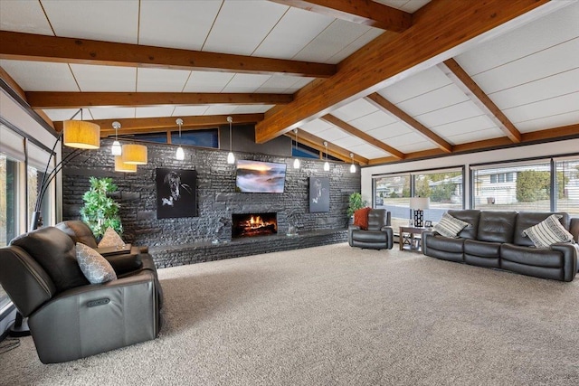 2311 W Wedgewood Ave, Spokane, WA 99208 - carpeted living area with a lit fireplace