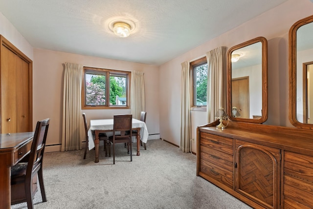 1610 E 35th Ave, Spokane, WA 99203 - dining room featuring light carpet, baseboard heating, and baseboards