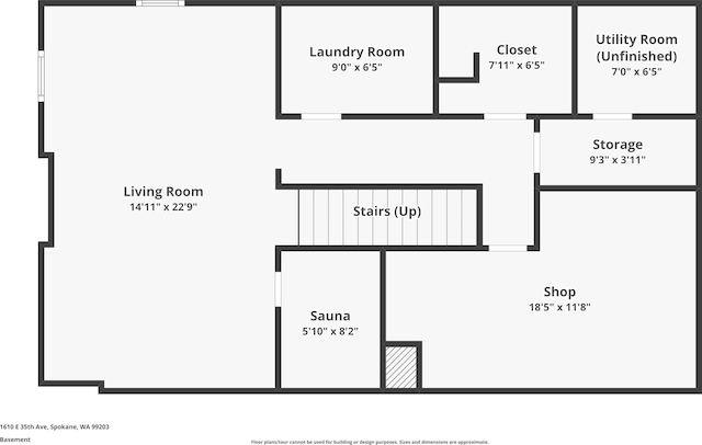 1610 E 35th Ave, Spokane, WA 99203 - floor plan / room layout