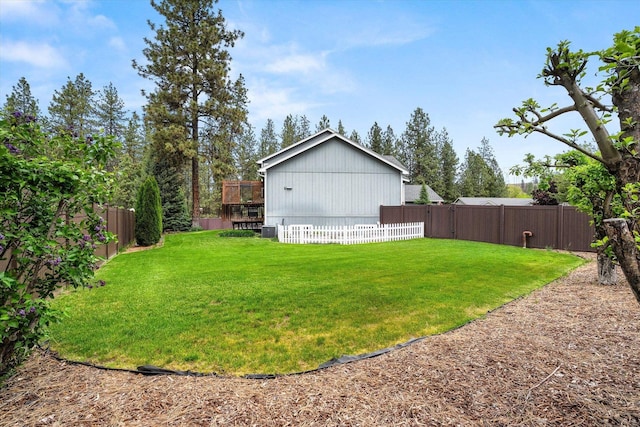 7421 W Lanzce Ct, Nine Mile Falls, WA 99026 - back of house with a fenced backyard and a wooden deck