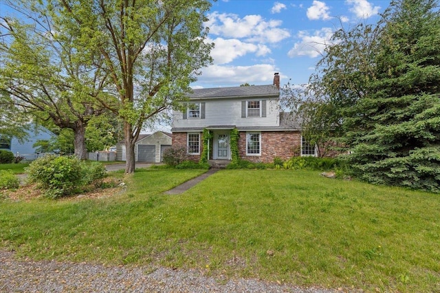 1421 N Sunderland Rd, Spokane Valley, WA 99206 - view of front of house with a front yard and a chimney