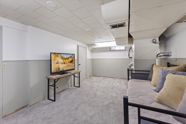 1421 N Sunderland Rd, Spokane Valley, WA 99206 - carpeted living room with wainscoting