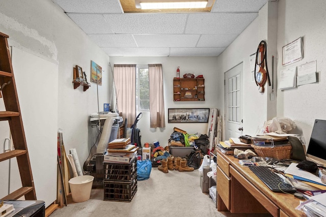 14203 E Belmont Rd, Mica, WA 99023 - office area featuring a paneled ceiling