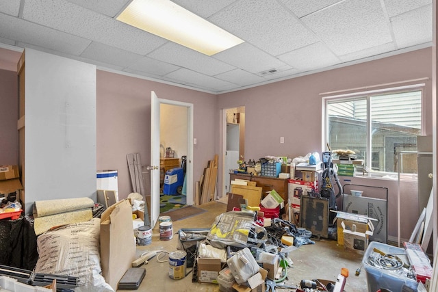 14203 E Belmont Rd, Mica, WA 99023 - misc room featuring a drop ceiling