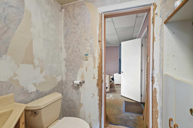 14203 E Belmont Rd, Mica, WA 99023 - half bath with a drop ceiling and toilet