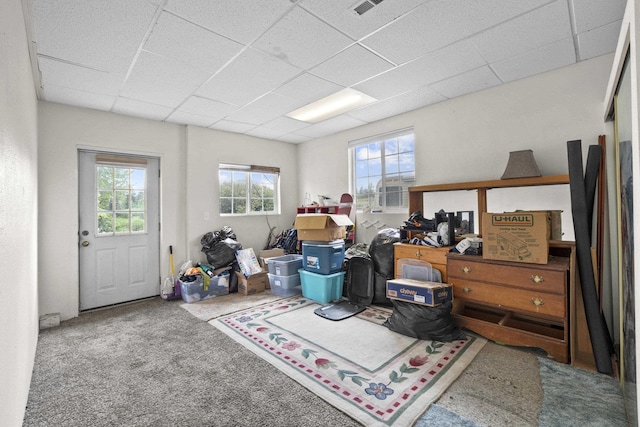 14203 E Belmont Rd, Mica, WA 99023 - below grade area featuring a drop ceiling and carpet