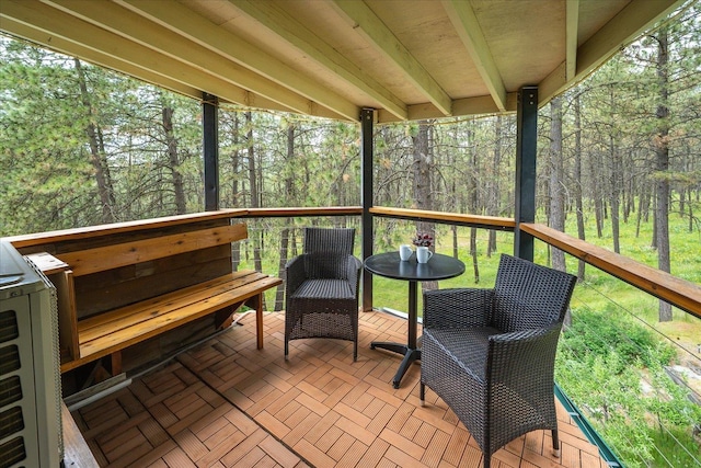 5217 E Stoughton Rd, Valleyford, WA 99036 - wooden terrace with a view of trees
