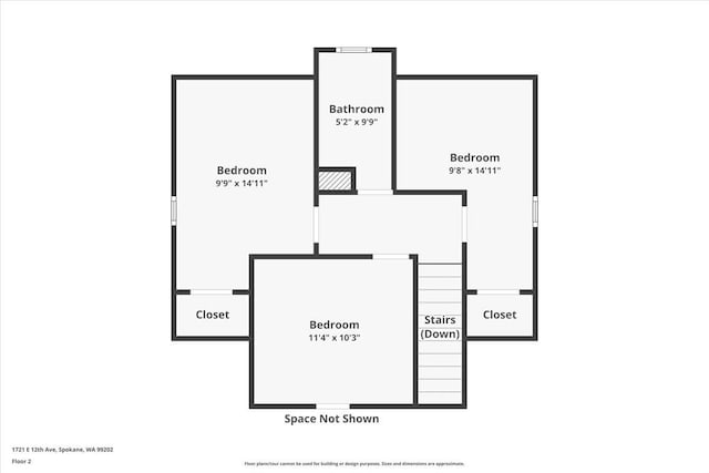 1721 E 12th Ave, Spokane, WA 99202 - floor plan / room layout