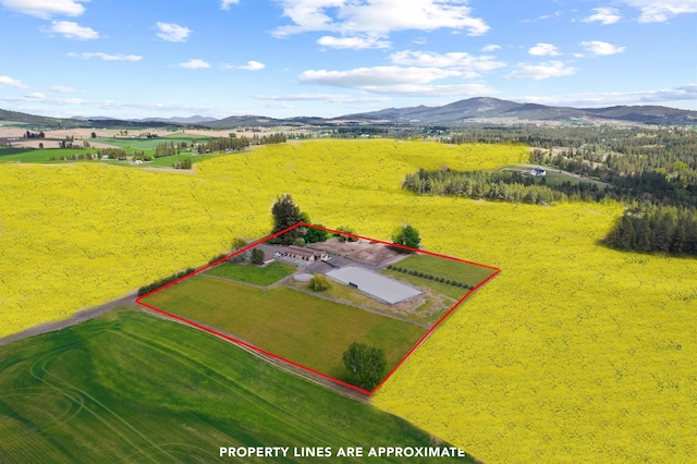 8310 E Belair Rd, Valleyford, WA 99036 - view of property location featuring a mountainous background and property boundaries highlighted