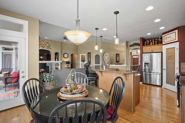 17702 E Galaxy Rd, Greenacres, WA 99016 - dining space featuring light wood finished floors and recessed lighting