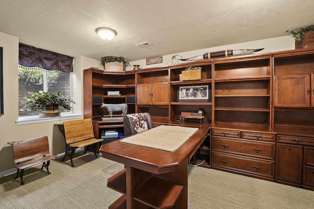 17702 E Galaxy Rd, Greenacres, WA 99016 - office area with carpet floors and a textured ceiling