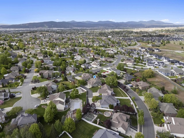17702 E Galaxy Rd, Greenacres, WA 99016 - aerial overview of property's location featuring a mountain backdrop and nearby suburban area