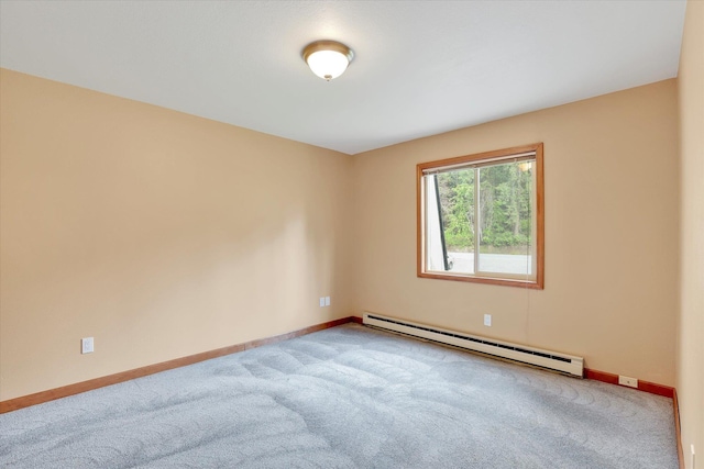 13227 N E Newman Lake Dr, Newman Lake, WA 99025 - spare room with a baseboard heating unit, carpet flooring, and baseboards