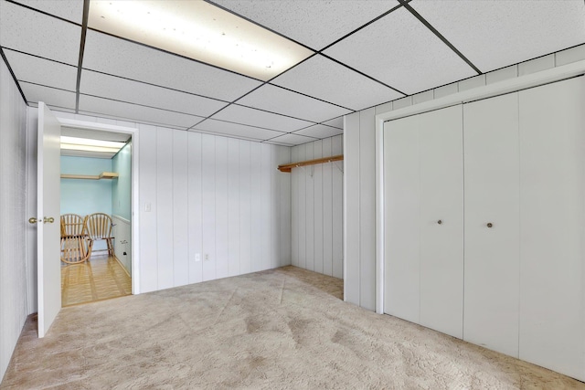 13227 N E Newman Lake Dr, Newman Lake, WA 99025 - unfurnished bedroom featuring a drop ceiling and carpet