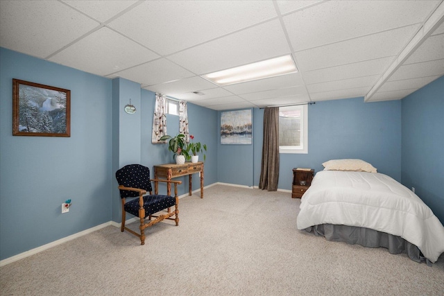 24005 E Garland Ave, Otis Orchards, WA 99027 - bedroom with a paneled ceiling, carpet, and baseboards