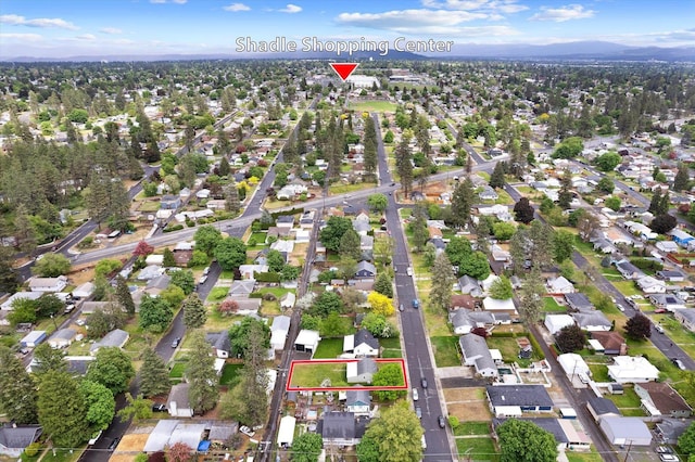 3424 W Princeton Ave, Spokane, WA 99205 - aerial view of property and surrounding area with property parcel outlined and nearby suburban area
