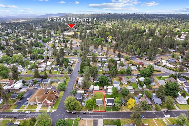 3424 W Princeton Ave, Spokane, WA 99205 - view of property location featuring property parcel outlined, a mountainous background, and nearby suburban area
