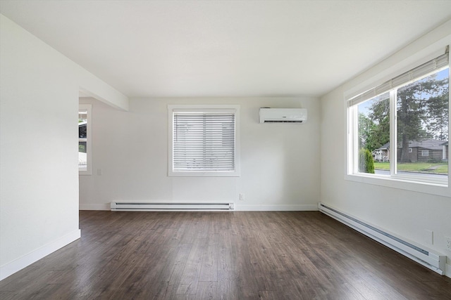 3424 W Princeton Ave, Spokane, WA 99205 - spare room with a wall unit AC, a baseboard heating unit, and wood finished floors