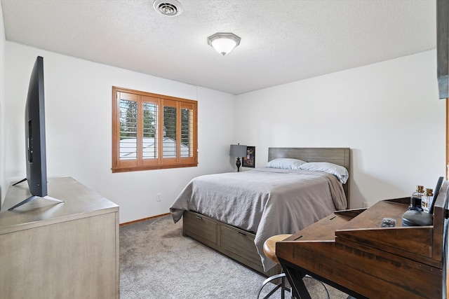 6482 Lakeview Dr, Nine Mile Falls, WA 99026 - bedroom with light carpet, baseboards, and a textured ceiling