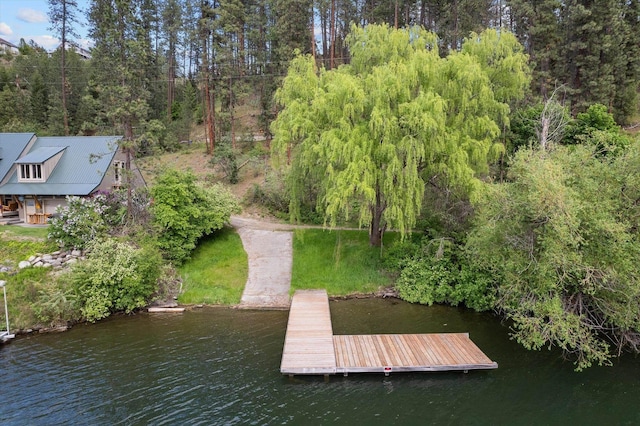 6482 Lakeview Dr, Nine Mile Falls, WA 99026 - dock area featuring a water view