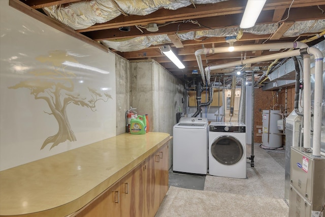 9509 N Atlantic St, Spokane, WA 99218 - washroom with washer and dryer and water heater