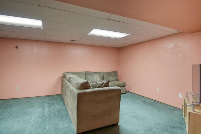 6923 N Hamilton St Unit 6923, Spokane, WA 99208 - carpeted living room featuring a paneled ceiling