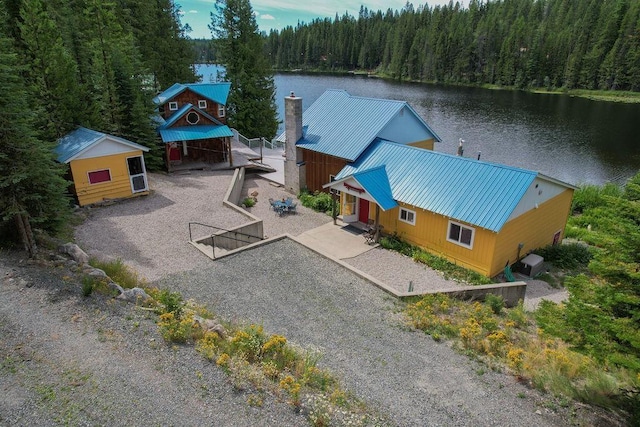2083 Black Lake Rd, Colville, WA 99114 - view from above of property with a heavily wooded area and a large body of water