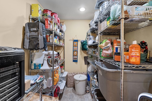 view of storage area