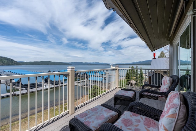 328 Bayview Dr Unit 12, Coolin, ID 83821 - balcony with a water and mountain view