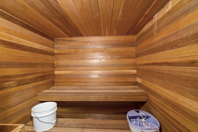 652 Penny Ln, Usk, WA 99180 - sauna / steam room featuring wood ceiling and wooden walls