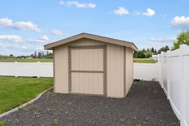 view of shed