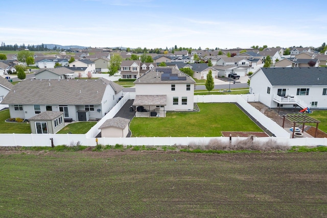 aerial perspective of suburban area