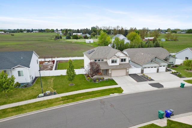 aerial view of residential area
