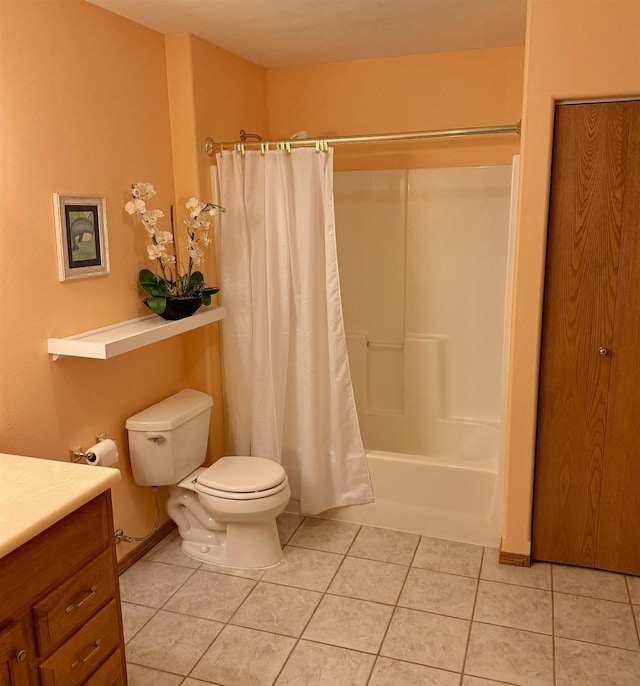 1610 S Newer Ln Unit 0, Spokane Valley, WA 99037 - full bath featuring vanity, toilet, tile patterned flooring, and shower / bath combo