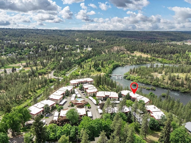 172 S Coeur Dalene St Unit G304, Spokane, WA 99204 - aerial overview of property's location with a forest and a large body of water