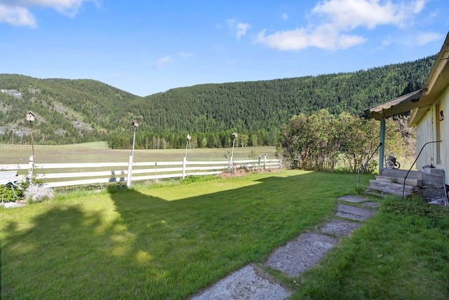 4345 Wilcox Rd, Northport, WA 99157 - view of yard with a view of trees and a mountain view