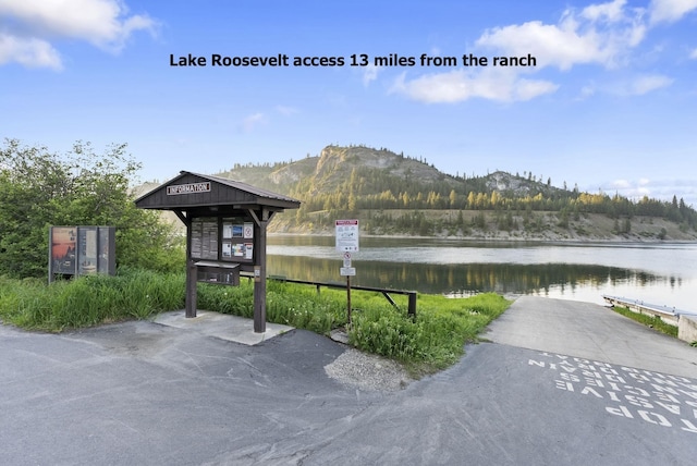 4345 Wilcox Rd, Northport, WA 99157 - water view featuring mountains