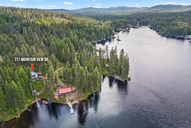231 Mountain View Dr, Newport, WA 99156 - view of property location with a heavily wooded area and a water and mountain view