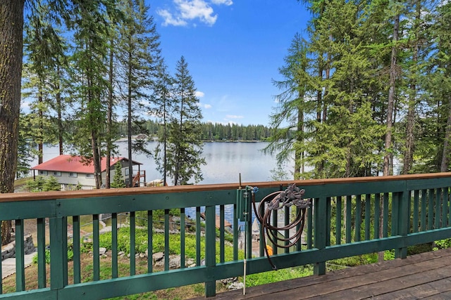 231 Mountain View Dr, Newport, WA 99156 - deck with a water view